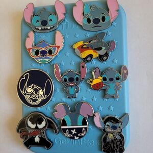 STITCH Disney Trading Pins Lot, PinFolio & BONUS PIN